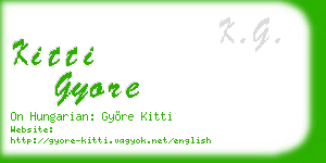 kitti gyore business card